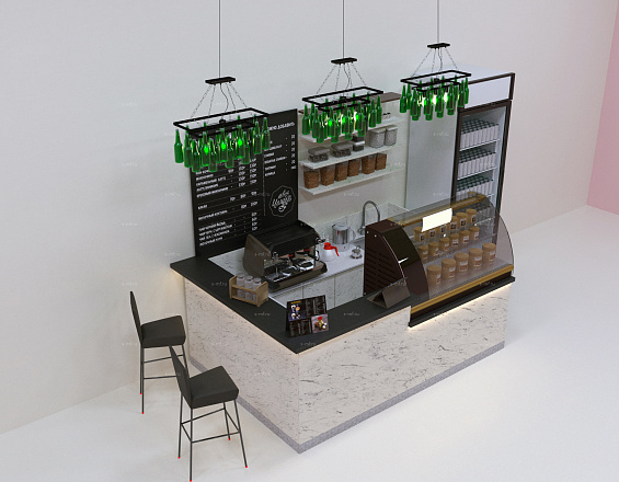 Торговый островок (Кофейня) 2500x2000x1200