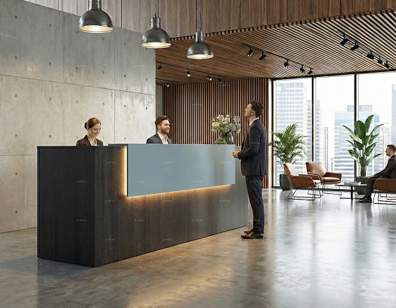 Стойка ресепшен (Скандинавский  Минимализм Экостиль)