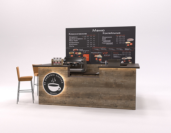 Торговый островок (Кофейня) 3500x2500x1200