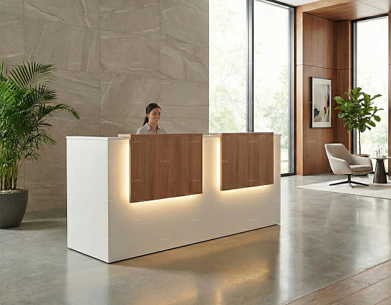 Стойка ресепшен (Скандинавский  Минимализм Экостиль)
