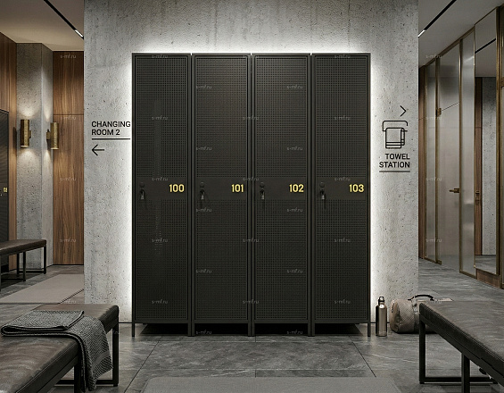 Шкафчик Айрон-1 400x520x1900 фасад Металл