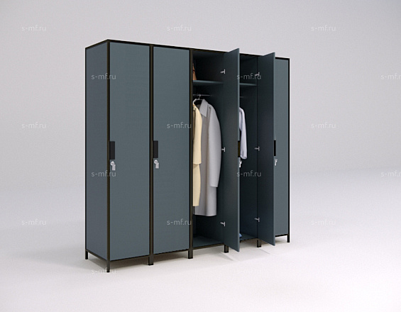 Шкафчик Лофт-1 сине-зелёный 400x520x1900 фасад ЛДСП