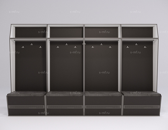 Шкафчик Буре чёрный 1000x520x2000