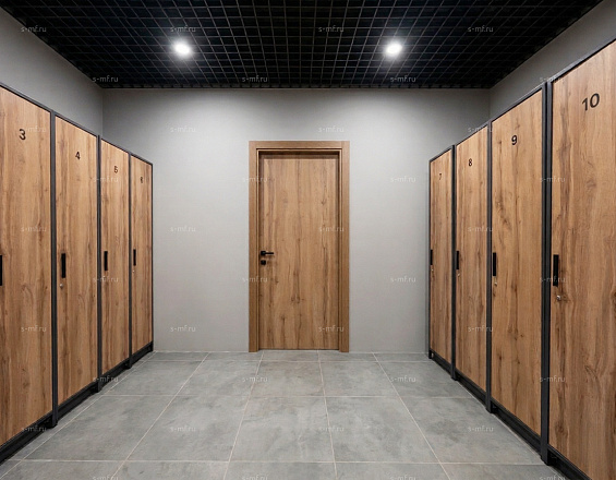 Шкафчик Лофт-1 чёрный мрамор 400x520x1900 фасад ЛДСП